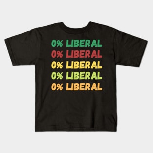 Zero Percent Liberal, 0% Liberal, Republican Party Kids T-Shirt